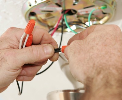 Man Working on Wires - Electrical Work